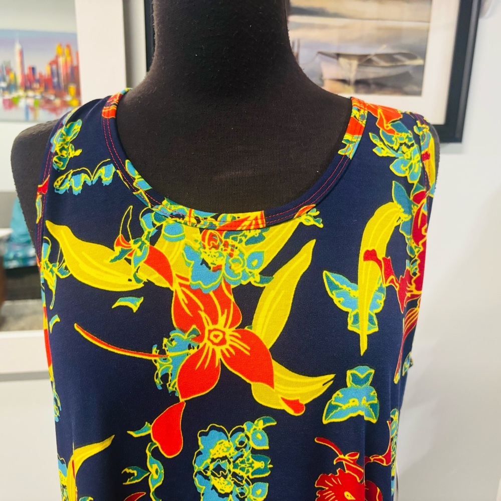 NWT❤️LuLaRoe Dani Maxi Floral Island Dress-2XL - Picture 2 of 5